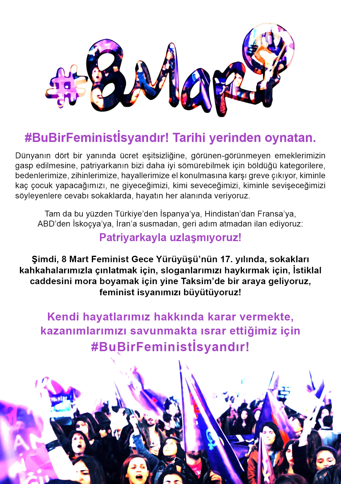 2019 Feminist Gece Yuruyusu Bildiri Gorsel
