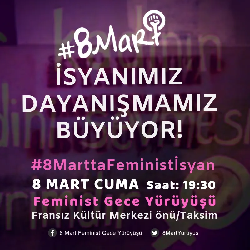 2019 Feminist Gece Yuruyusu Sosyal Medya Eylemi